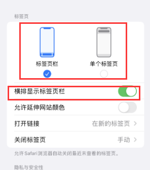 莒南iPhone授权维修分享Safari浏览器如何切换标签栏位置 